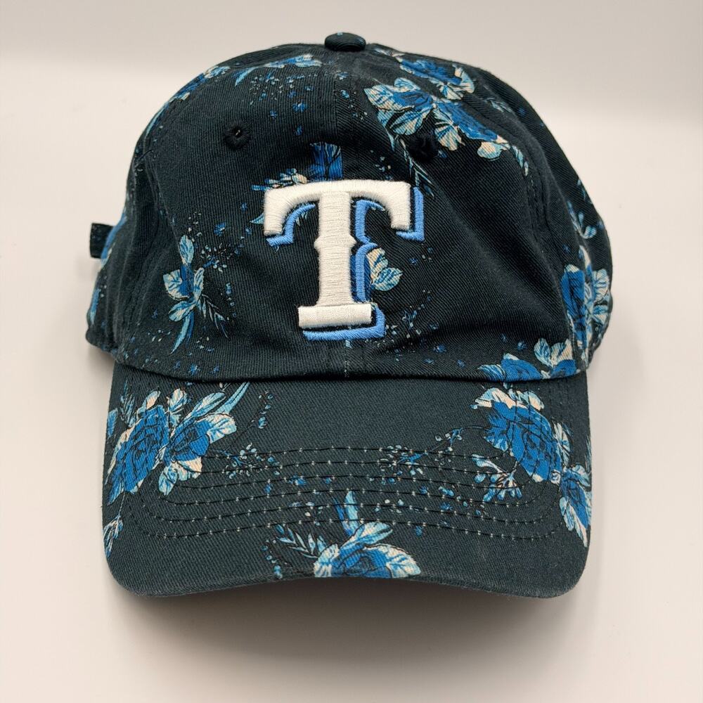 Texas Rangers MLB Genuine Merchandise Floral Print Adjustable Hat
